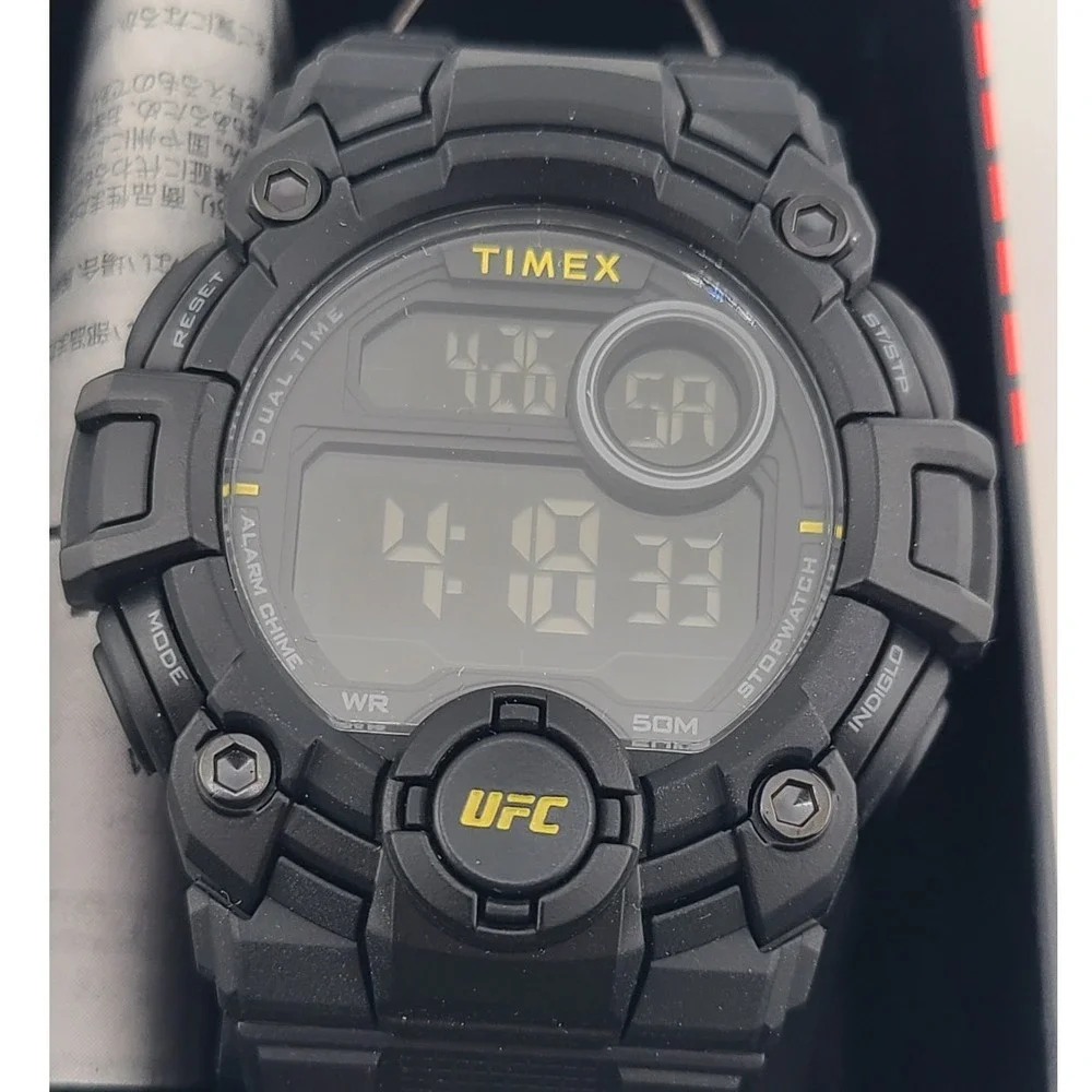 Timex UFC Official Timekeeper Men's Digital Watch Black Chronograph